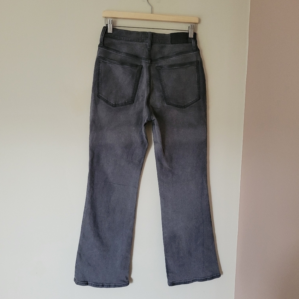 Madewell Perfect Vintage Flare Crop Jeans Grey Denim Size 27 - Picture 4 of 10
